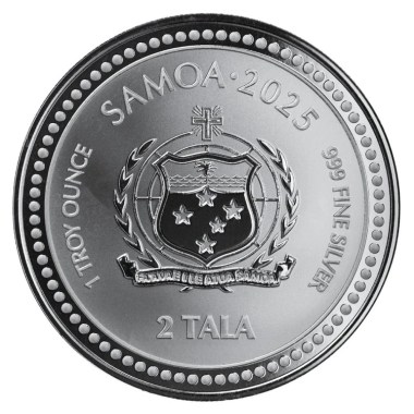 Moneda de Plata Caballito de Mar de Samoa 2025 1 oz reverse