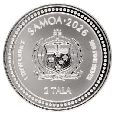 Moneda de Plata Caballito de Mar de Samoa 2026 1 oz reverse