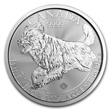 Moneda de Plata Predator Series  Lobo  2018 1 oz