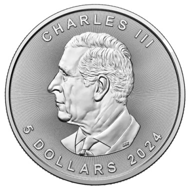 Moneda de Plata Maple Leaf 2024 1 oz reverse