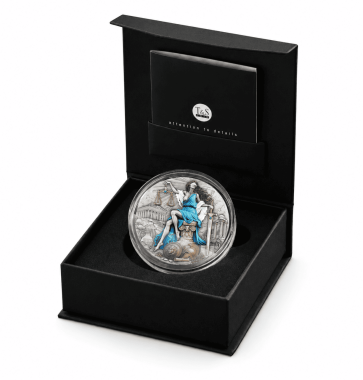 Moneda de Plata Diosa Themis 2026 2 oz caja
