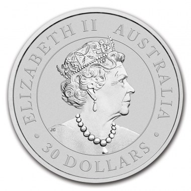 Moneda de Plata Kookaburra 2021 1 kg reverse