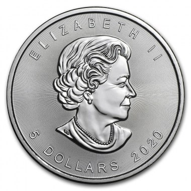 Moneda de Plata Maple Leaf de Canadá 2020 1 oz reverse