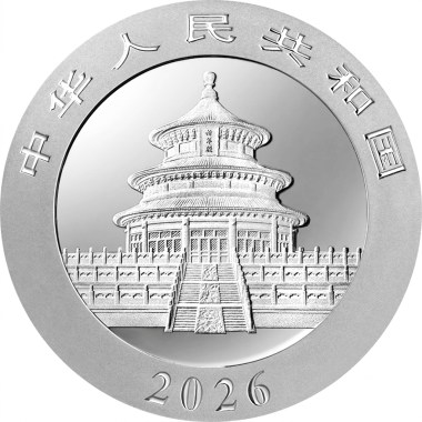 Moneda de Plata Panda - Efecto Camaleónico 2026 30 g reverso