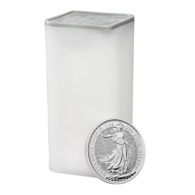 Moneda de Plata Britannia KCIII 2025 1 oz tubo