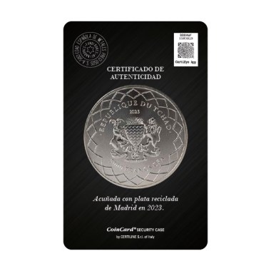 Moneda de Plata Cibeles 2023 1 oz CoinCard Reverse