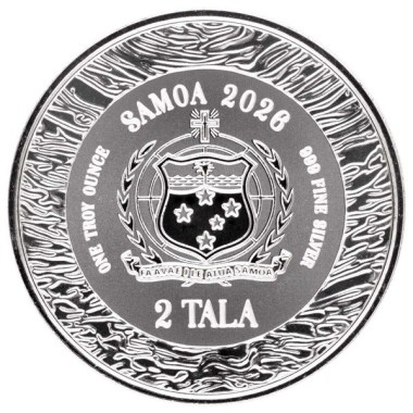 Moneda de Plata Sirena bajo el Mar 2026 1 oz reverso