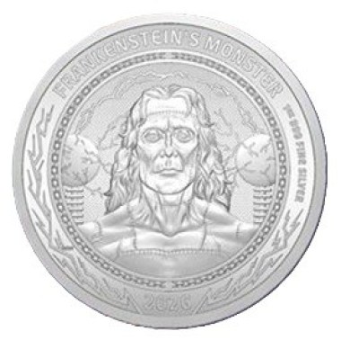 Moneda de Plata Terror Gótico - Frankenstein 2026 1 oz