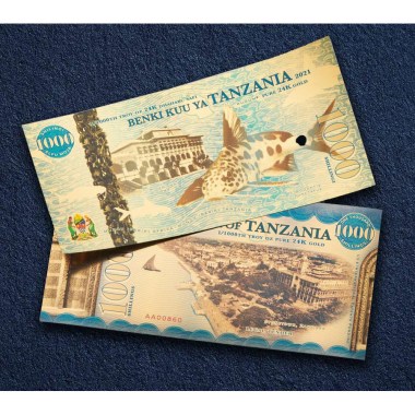 Billete de Oro Kituo Cha Kigoma 1000 Chelines de Tanzania 1/1000 oz