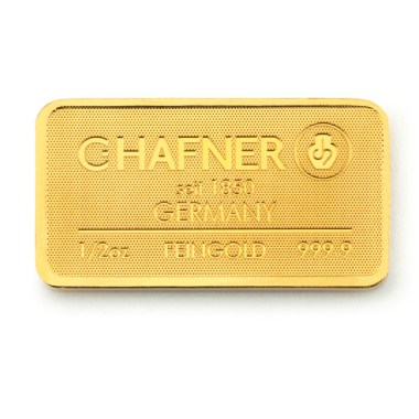 Lingote de Oro C Hafner de 1/2oz