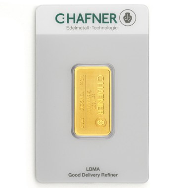 Lingote de Oro C Hafner de 1/2oz