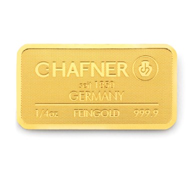 Lingote de Oro C Hafner de 1/4oz