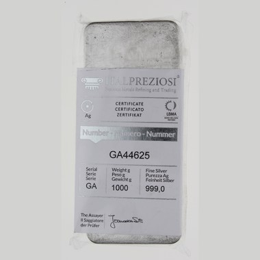 Lingote de Plata Italpreziosi de 1000g