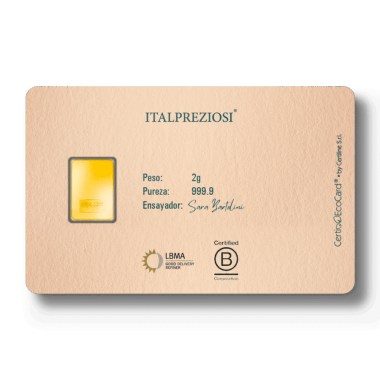 Lingote de Oro Italpreziosi -Boda- de 2g