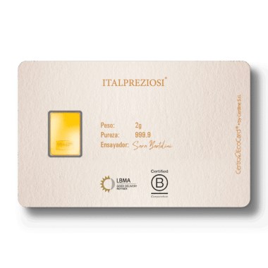 Lingote de Oro Italpreziosi -Cumpleaños- de 2g