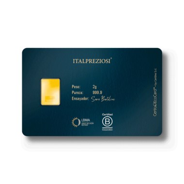 Lingote de Oro Italpreziosi -Gran Logro- de 2g
