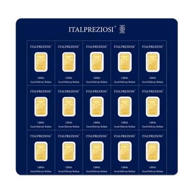 Lingote de Oro Italpreziosi Multipack de 15 x 1g