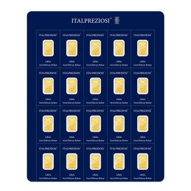 Lingote de Oro Italpreziosi Multipack de 20 x 1g