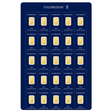 Lingote de Oro Italpreziosi Multipack de 25 x 1g