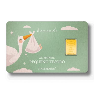 Lingote de Oro Italpreziosi - Nacimiento - de 2g