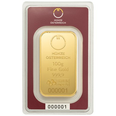 Lingote de Oro Münze Österreich de 100g