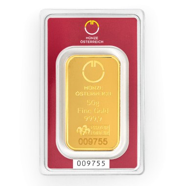 Lingote de Oro Münze Österreich de 50g