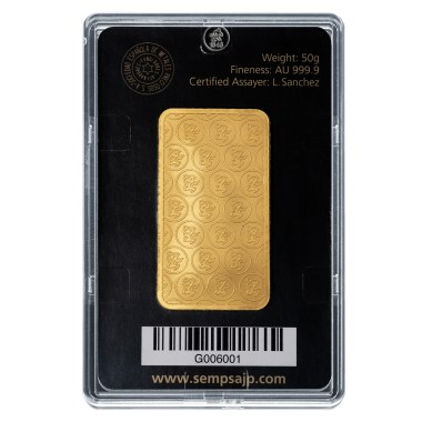Lingote de Oro SEMPSA de 50g