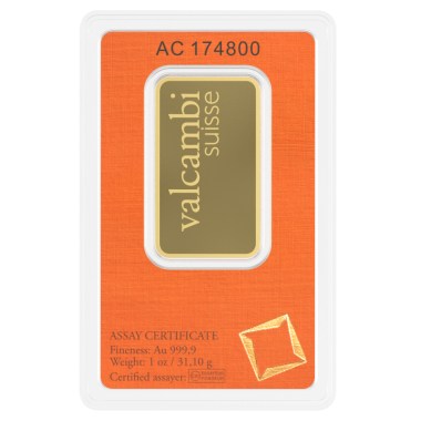 Lingote de Oro Valcambi de 1oz