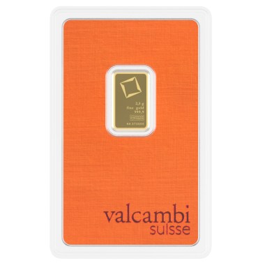 Lingote de Oro Valcambi de 2,5g