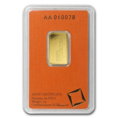Lingote de Oro Valcambi de 5g 3