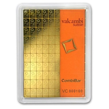 Lingote de Oro Valcambi CombiBar de 100g