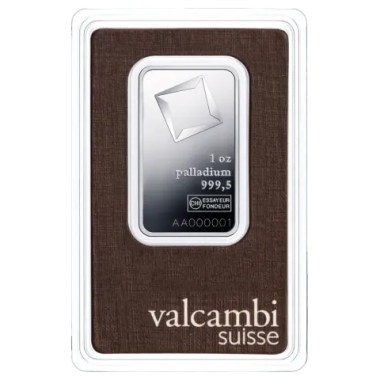 Lingote de Paladio Valcambi de 1oz