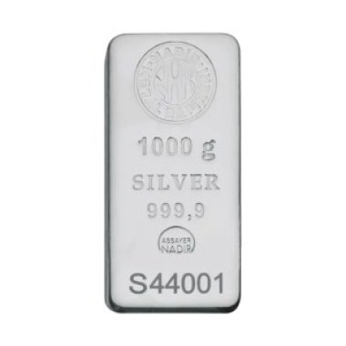 Lingote de Plata Nadir Metal Rafineri de 1kg