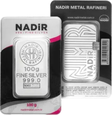 Lingote de Plata Nadir Metal Rafineri de 100g
