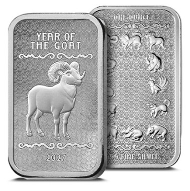 Lingote de Plata Año de la Cabra de 1oz