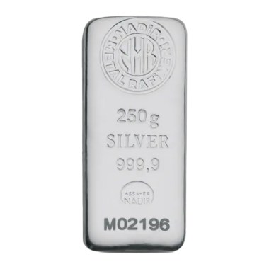 Lingote de Plata Nadir de 250g