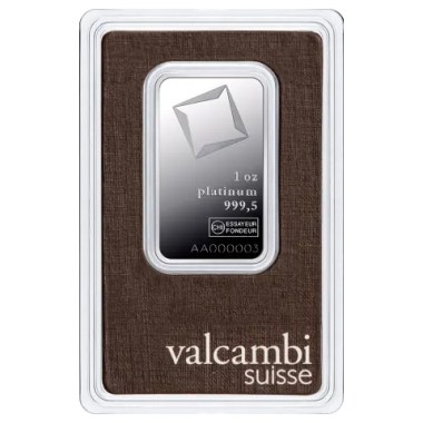 Lingote de Platino Valcambi de 1oz