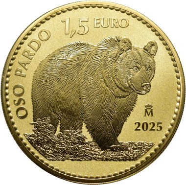 Moneda de Oro Oso Pardo 2025 1 oz
