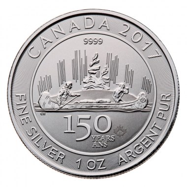 Moneda de Plata 150 Aniversario de Canadá 2017 1 oz