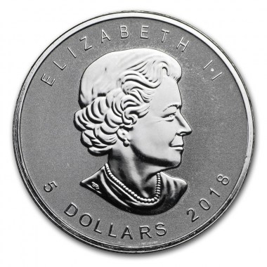 Moneda de Plata Maple Leaf Privy Mark Año del Perro  2018 1 oz
