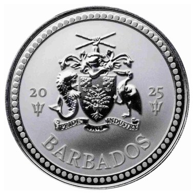 Moneda de Plata Tridente de Barbados 2025 1 oz
