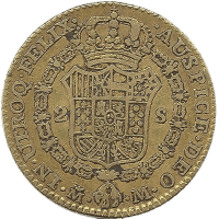 Moneda Carlos III 2 Escudos Oro 1788 Madrid M 6,77 g