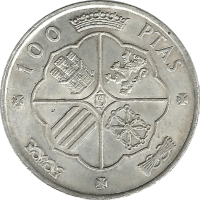 Moneda Estado Español 100 Pesetas Plata 1966 18,88 g