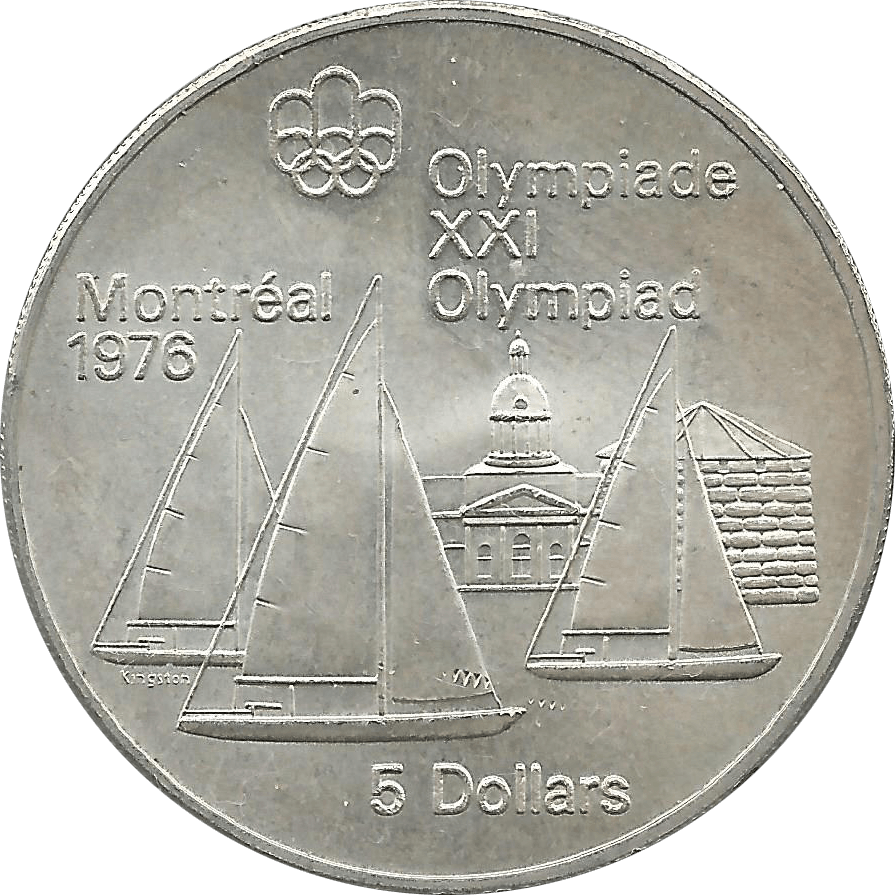Moneda Canadá 5 Dolares Plata Monedas Olimpiadas Montreal 99,99 g