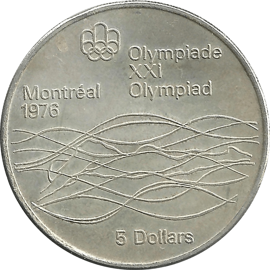 Moneda Canadá 5 Dolares Plata Monedas Olimpiadas Montreal 99,99 g