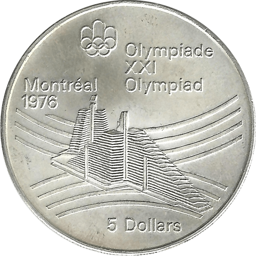 Moneda Canadá 5 Dolares Plata Monedas Olimpiadas Montreal 99,99 g
