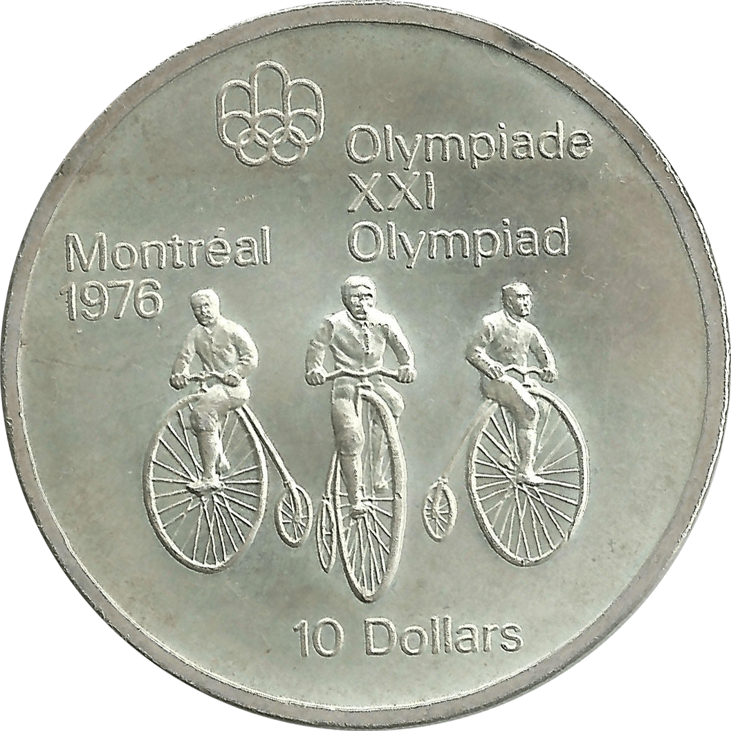 Moneda Canadá 10 Dolares Plata Monedas Olimpiadas Montreal 99,99 g