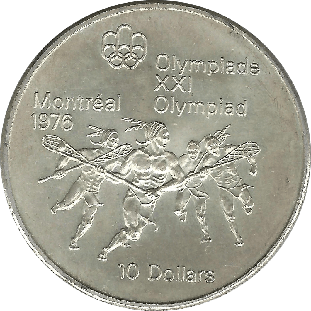 Moneda Canadá 10 Dolares Plata Monedas Olimpiadas Montreal 99,99 g