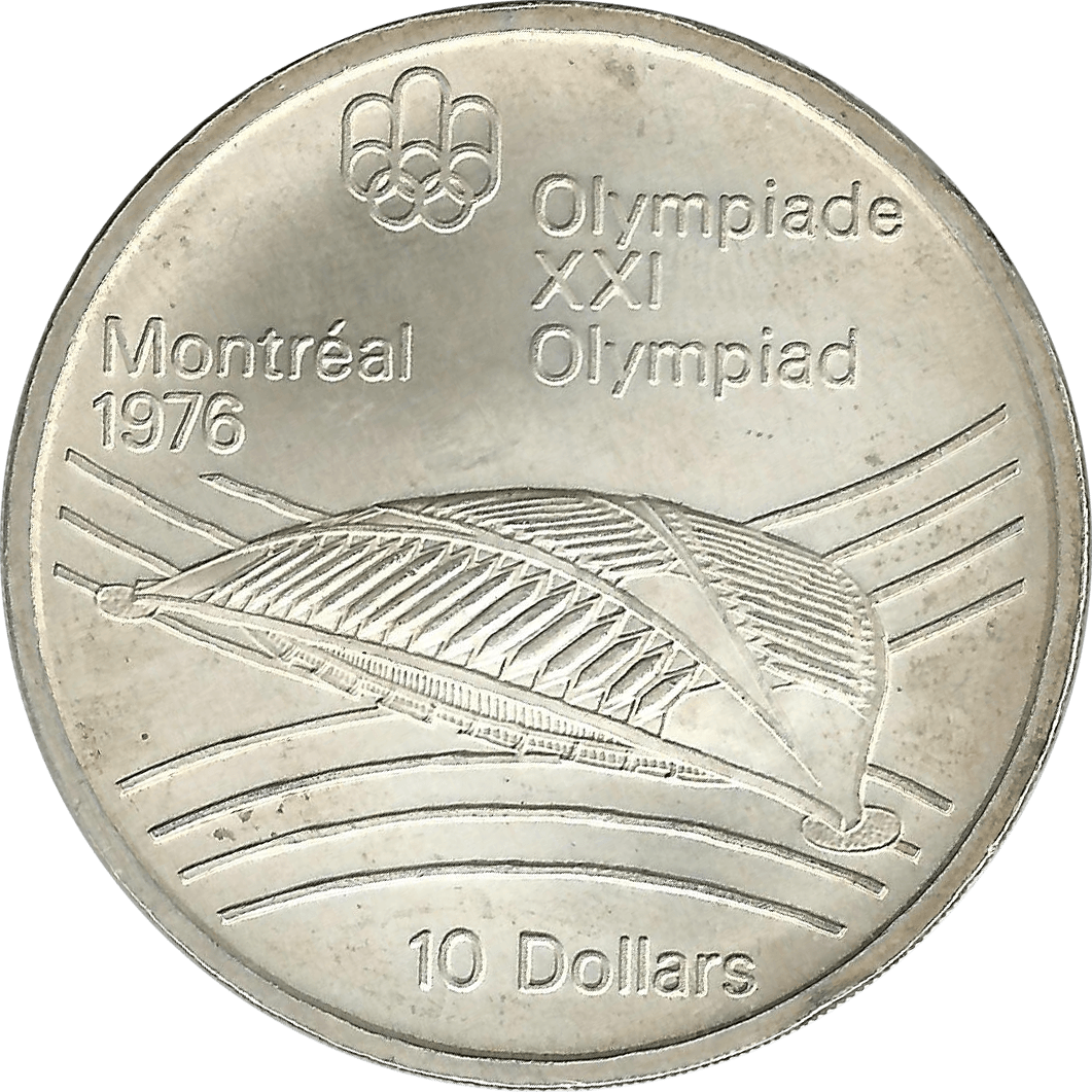 Moneda Canadá 10 Dolares Plata Monedas Olimpiadas Montreal 99,99 g