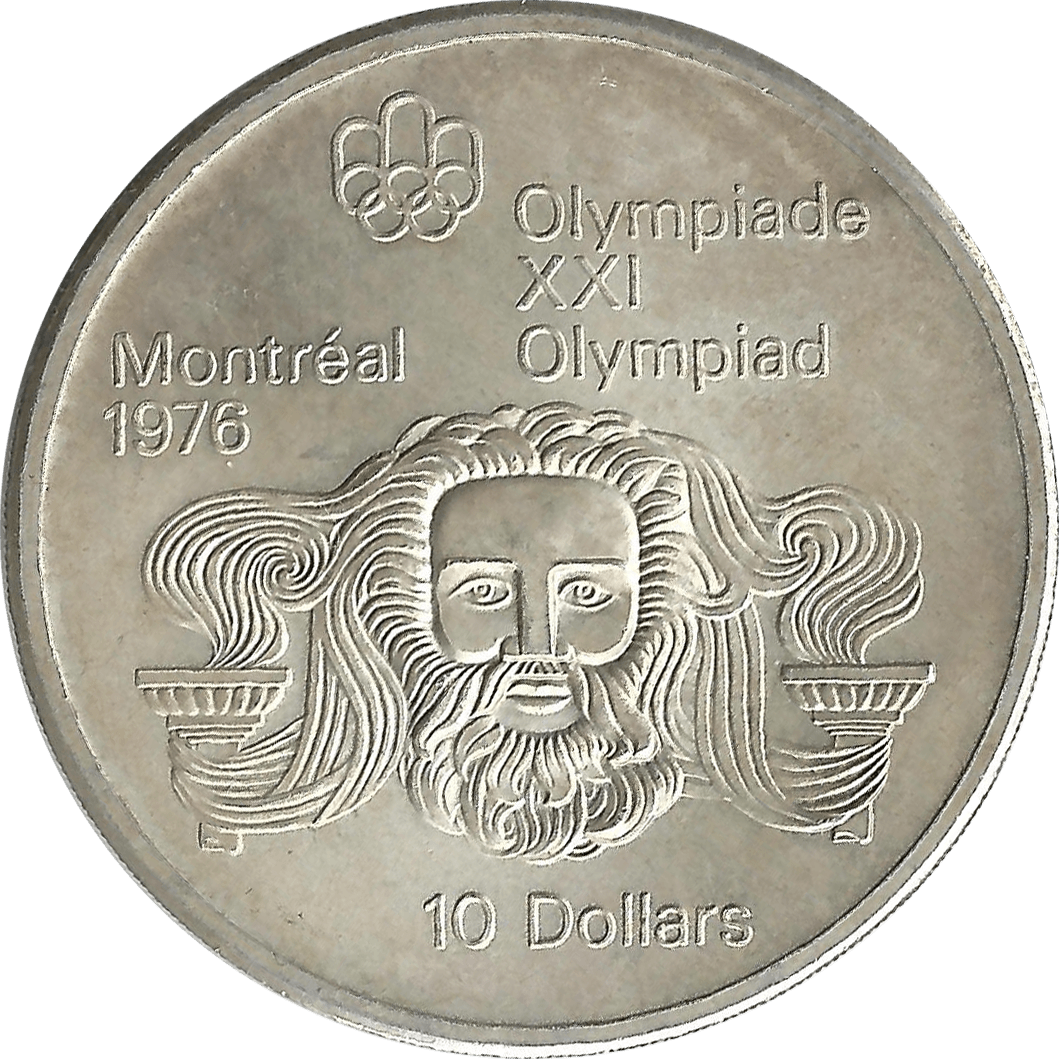 Moneda Canadá 10 Dolares Plata Monedas Olimpiadas Montreal 99,99 g